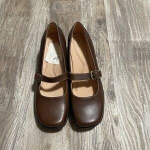 Naturalizer Dark Brown Mary Jane Flats